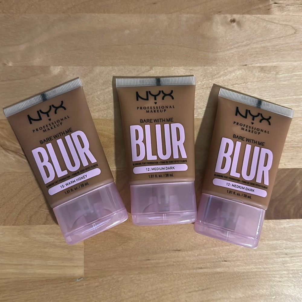 Nyx Bare With Me blurring tint foundation (3 units). NWT.